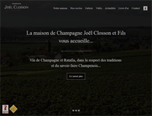 Tablet Screenshot of champagne-joel-closson.com